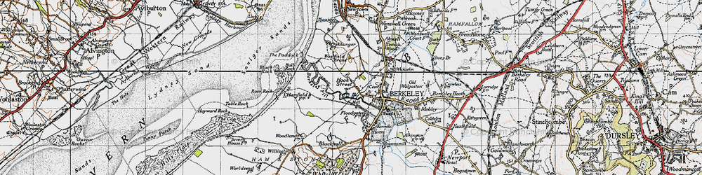 Old map of Berkeley Pill in 1946