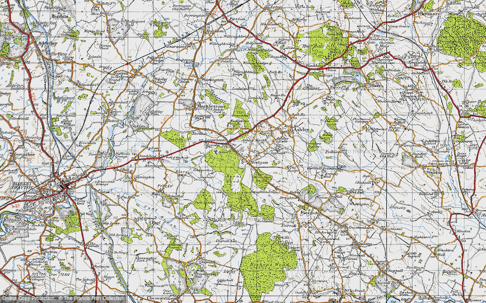 Old Map of Hookgate, 1946 in 1946