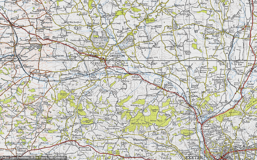 Old Map of Hookway, 1946 in 1946