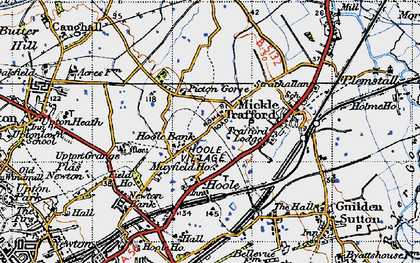 Old map of Hoole Bank in 1947