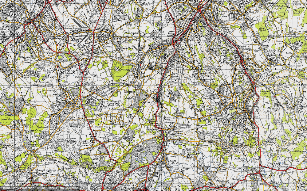 Old Map of Hooley, 1945 in 1945
