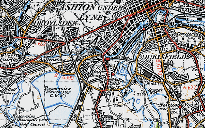 Old map of Hooley Hill in 1947