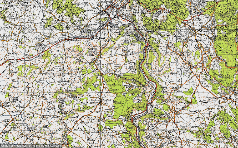 Old Map of Hoop, 1946 in 1946