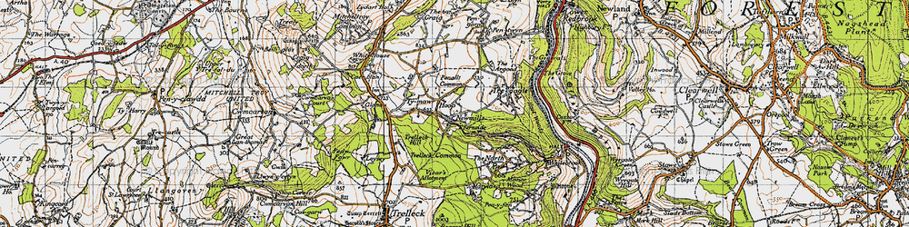 Old map of Hoop in 1946