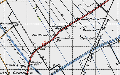 Old map of Hop Pole in 1946