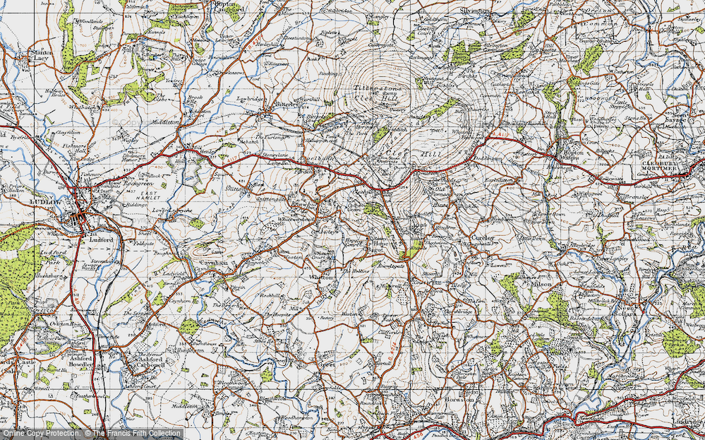 Old Map of Hope Bagot, 1947 in 1947