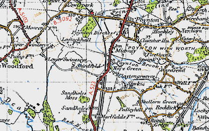 Old map of Hope Green in 1947