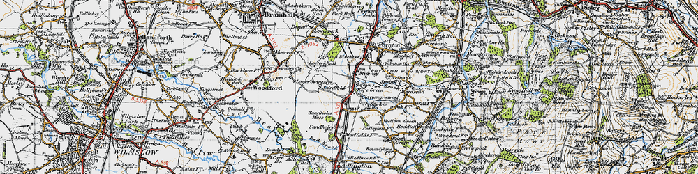 Old map of Hope Green in 1947