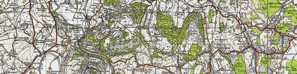 Old map of Hope Mansell in 1947