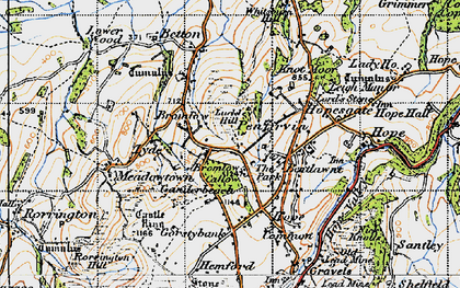 Old map of Hope Park in 1947