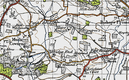 Old map of Bromtree's Hall in 1947