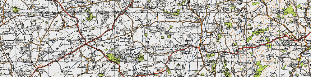 Old map of Bromtree's Hall in 1947