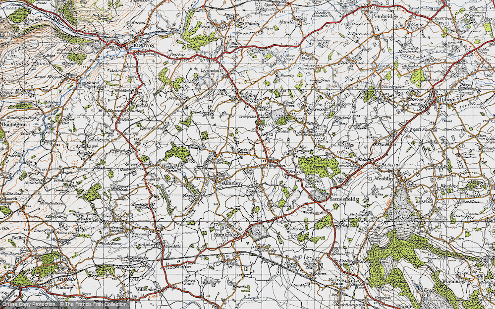 Old Map of Hopley's Green, 1947 in 1947