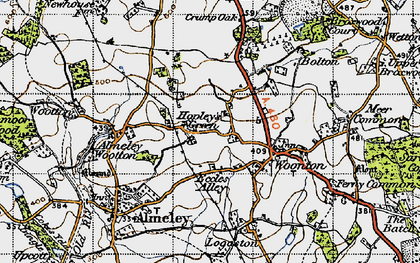 Old map of Hopley's Green in 1947