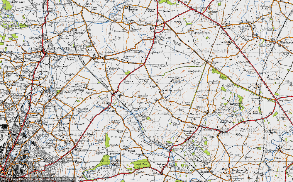 Old Map of Hopsford, 1946 in 1946