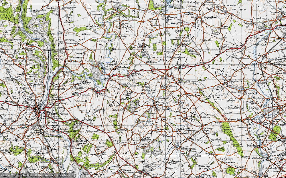Old Map of Hopstone, 1946 in 1946