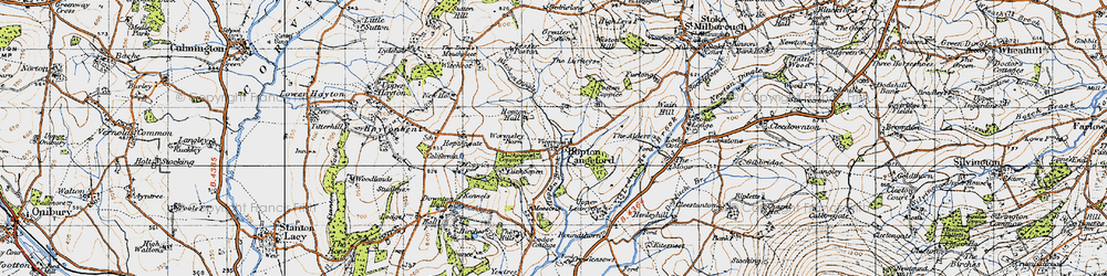 Old map of Hopton Cangeford in 1947