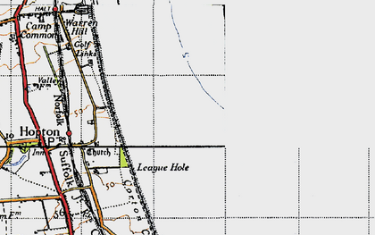 Old map of Hopton on Sea in 1946