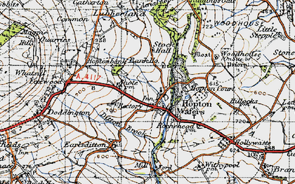 Old map of Woodhouse in 1947