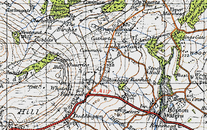 Old map of Hoptonbank in 1947