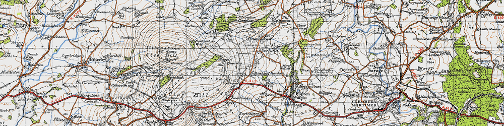 Old map of Hoptonbank in 1947
