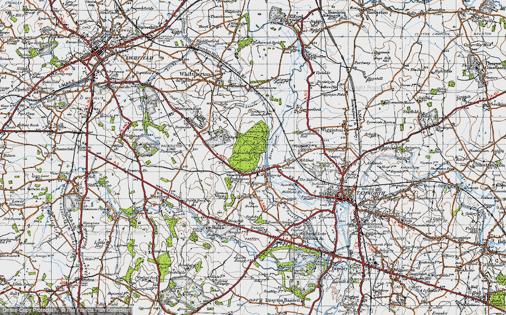 Old Map of Hopwas, 1946 in 1946