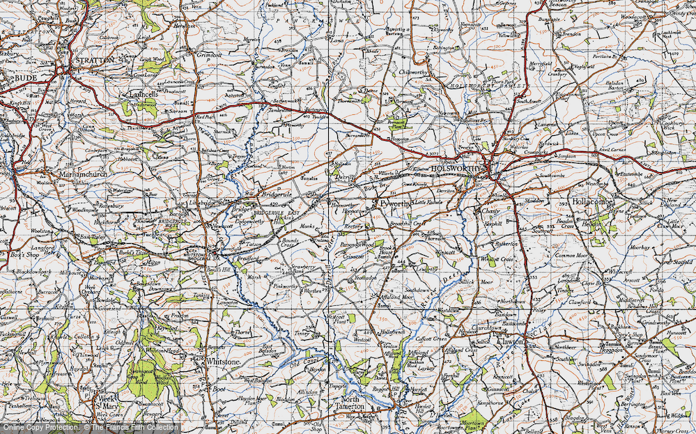 Old Map of Hopworthy, 1946 in 1946