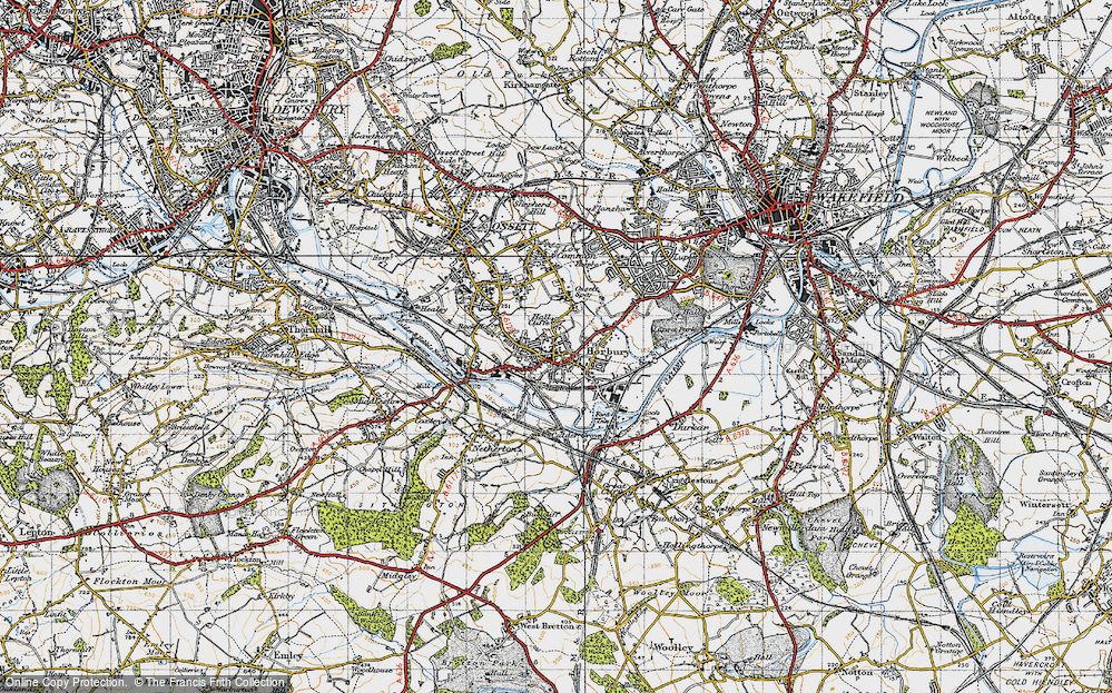 Old Map of Horbury, 1947 in 1947