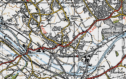Old map of Horbury in 1947