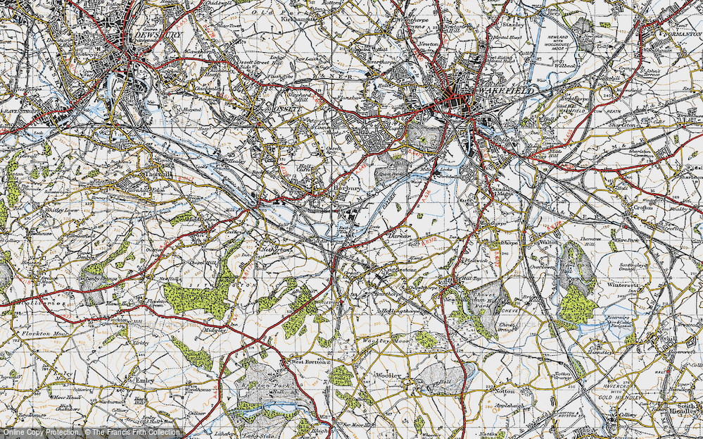 Old Map of Horbury Junction, 1947 in 1947