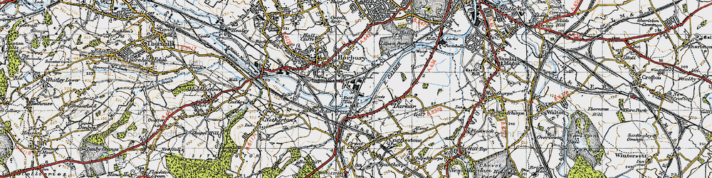 Old map of Horbury Junction in 1947