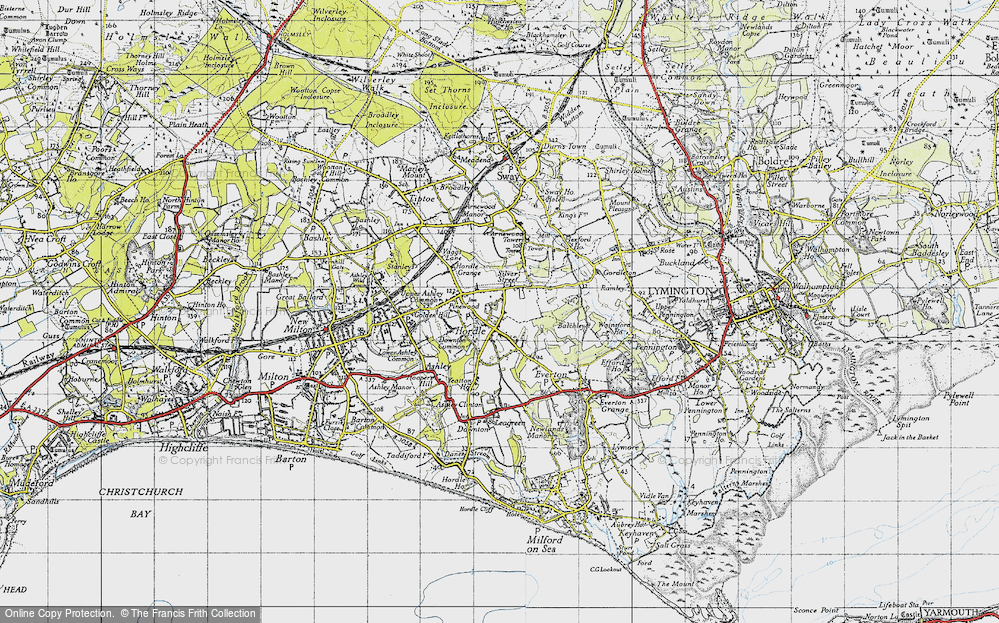 Old Map of Hordle, 1940 in 1940