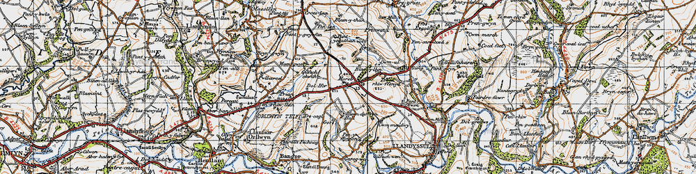 Old map of Horeb in 1947