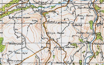 Old map of Aber-Goleu in 1947