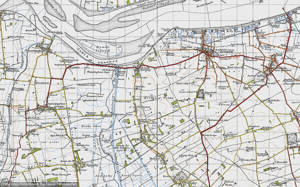Old Map of Horkstow Wolds, 1947 in 1947