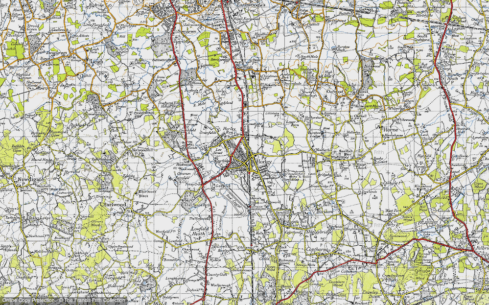 Old Map of Horley, 1940 in 1940