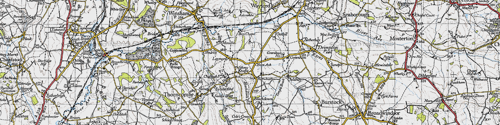 Old map of Horn Ash in 1945