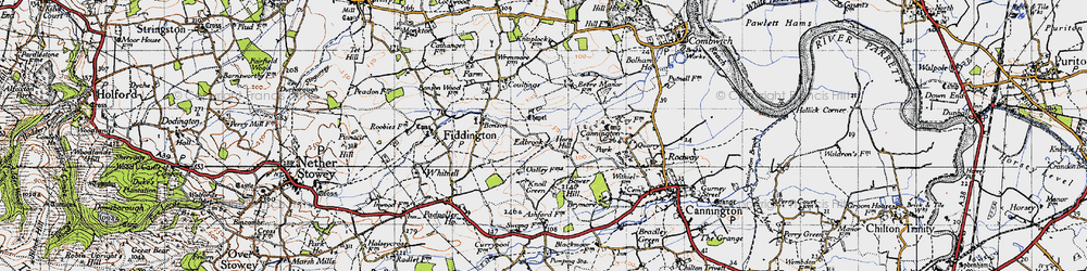 Old map of Horn Hill in 1946