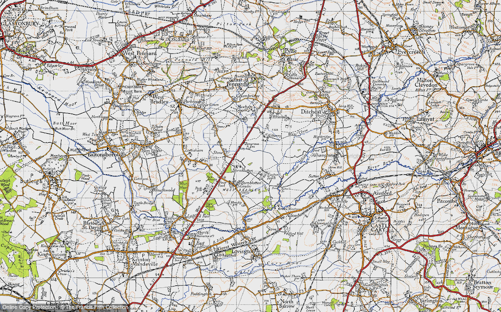 Old Map of Hornblotton, 1946 in 1946