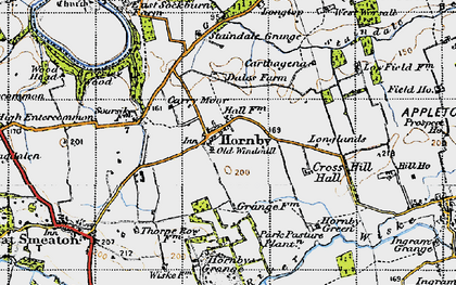 Old map of Hornby in 1947