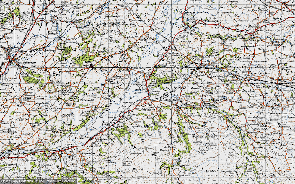 Old Map of Hornby, 1947 in 1947