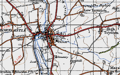 Old map of Horncastle in 1946