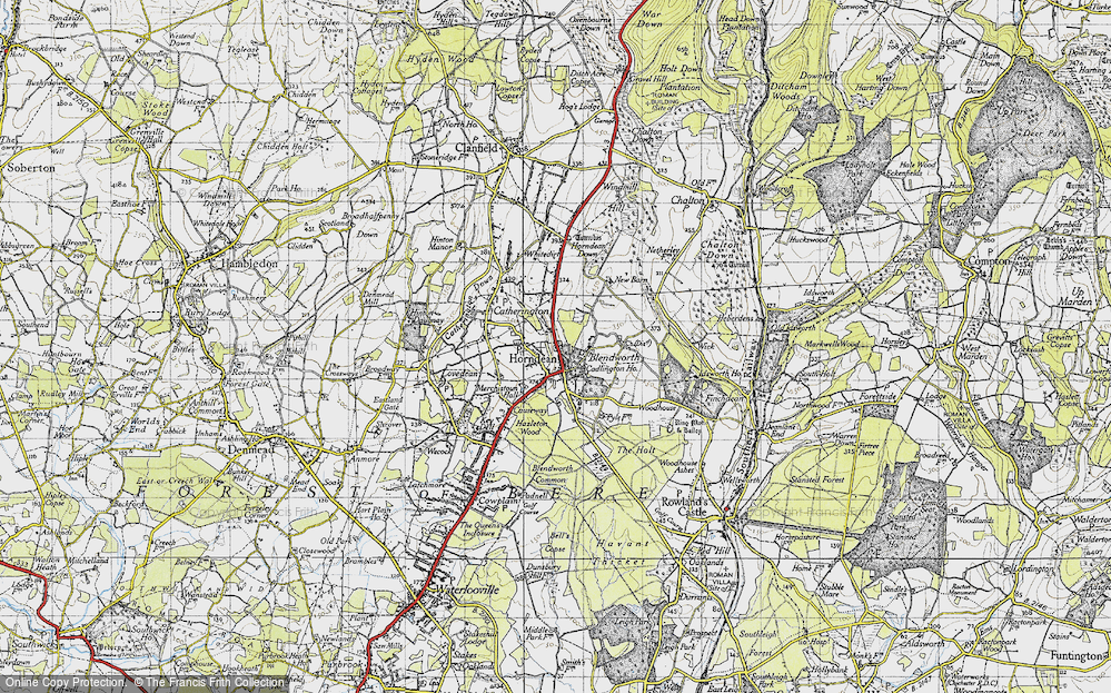 Old Map of Horndean, 1945 in 1945