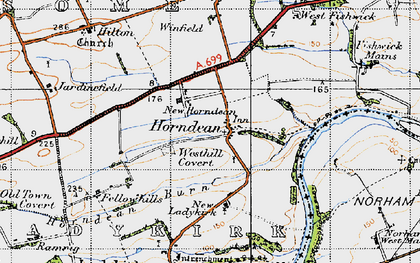 Old map of Horndean in 1947