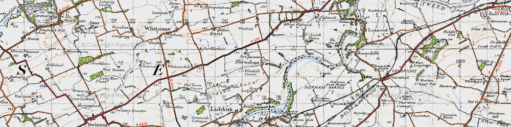 Old map of Horndean in 1947