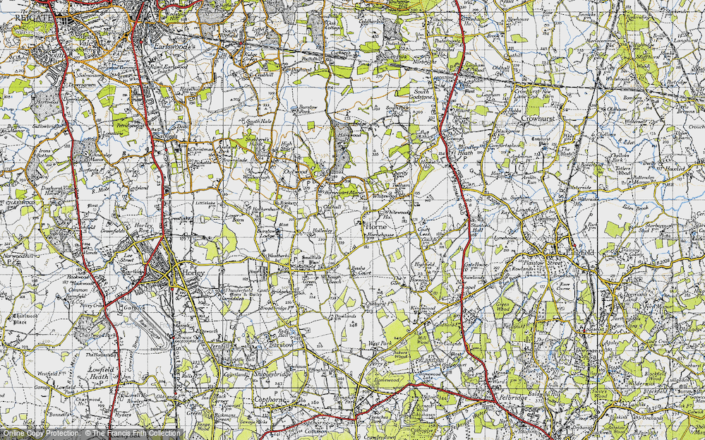 Old Map of Horne, 1946 in 1946