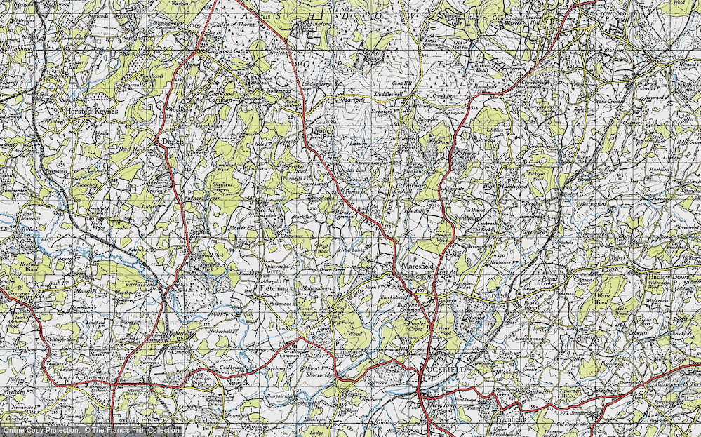 Old Map of Horney Common, 1940 in 1940