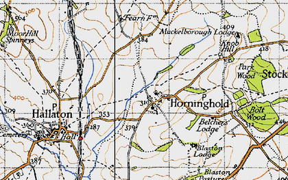 Old map of Horninghold in 1946