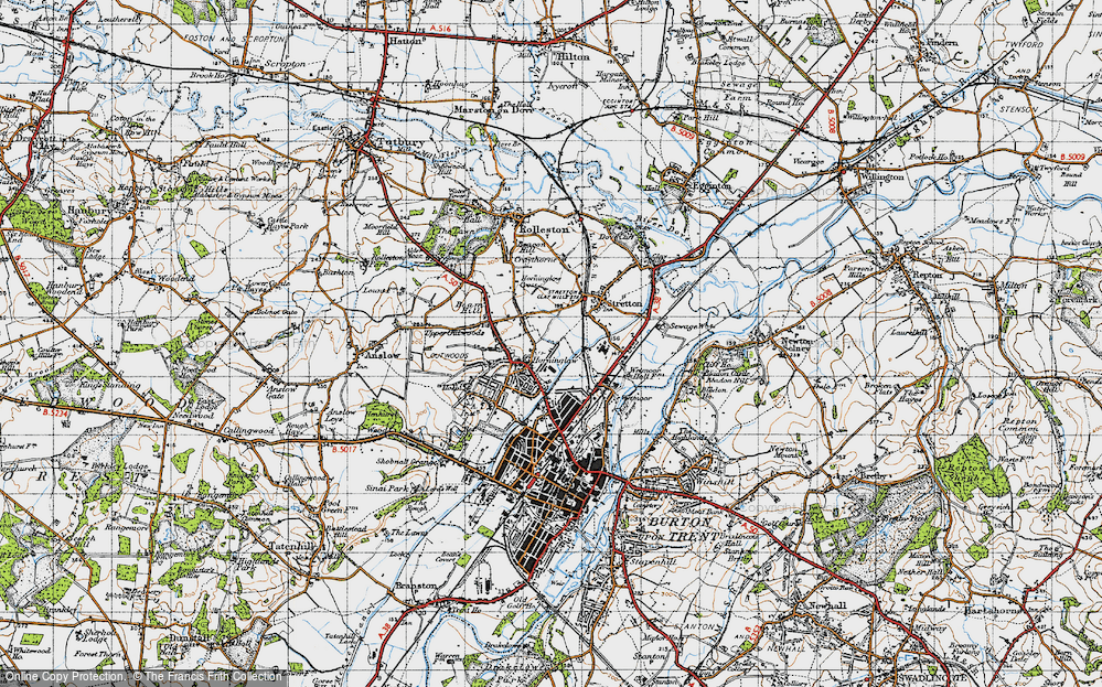 Old Map of Horninglow, 1946 in 1946