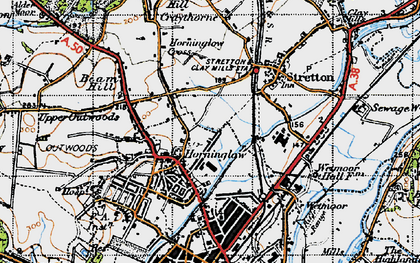 Old map of Horninglow in 1946